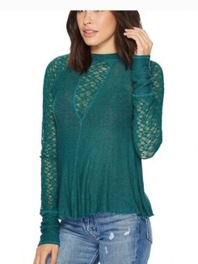 Green intimately free people sweater